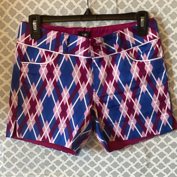 NWT Womens Golf multi Printed Shorts size 2 - Picture 2 of 10